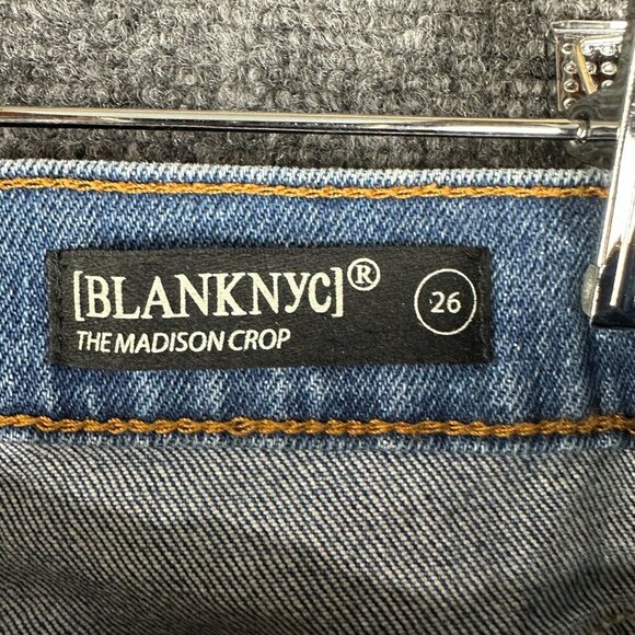 BLANKNYC Jeans Womens 26 The Madison High Rise Crop Cotton Stretch Light Wash - Picture 4 of 8